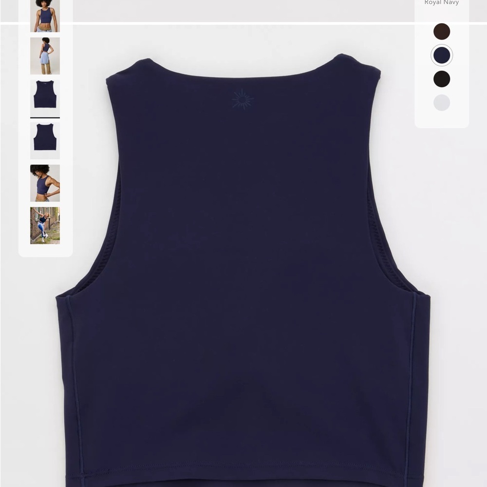 Navy Blue High Neck Longline Sports Bra